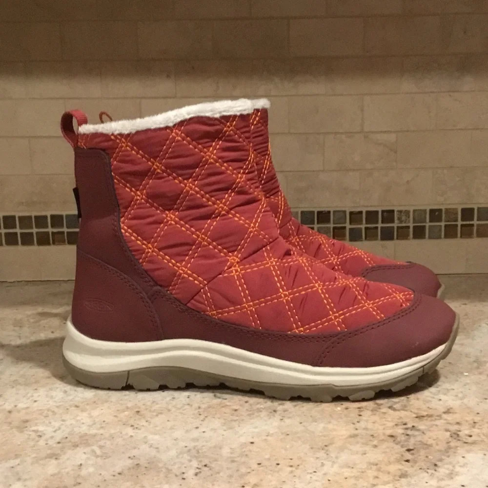 NEW Women’s Keen Terradora II Wintry Faux Fur Waterproof Pull On Boots Size US 7